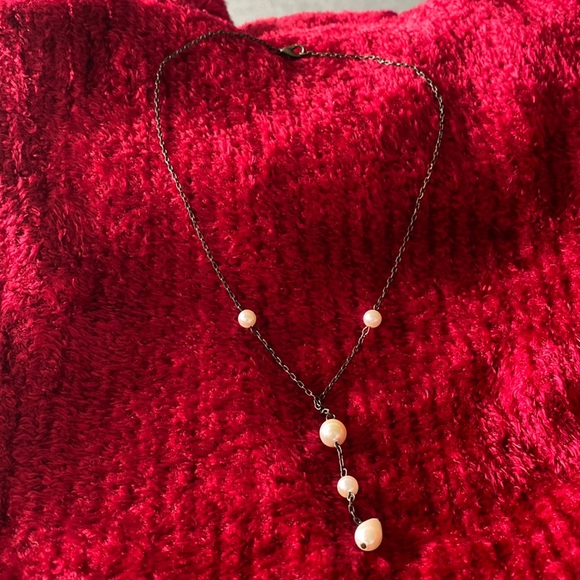 Jewelry Vintage Pearl And Dark Chain Necklace Poshmark